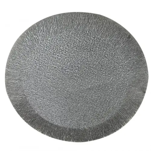 Mantel individual de plastico plateado con barbitas de 38cm38x0.1×0.1cm