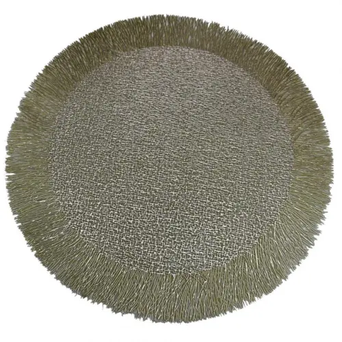 Mantel individual de plastico dorado con barbitas de 38cm38x0.1×0.1cm