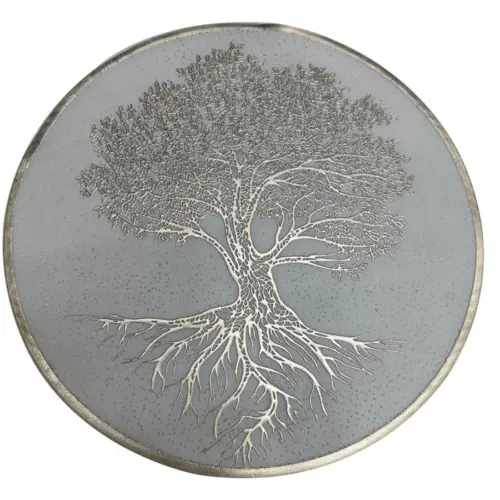 Mantel individual de plastico dorado diseño arbol de 38cm38x0.1×0.1cm