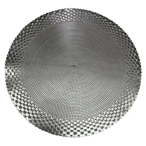 Mantel individual de plastico dorado diseño circulos de 38cm38x0.1×0.1cm