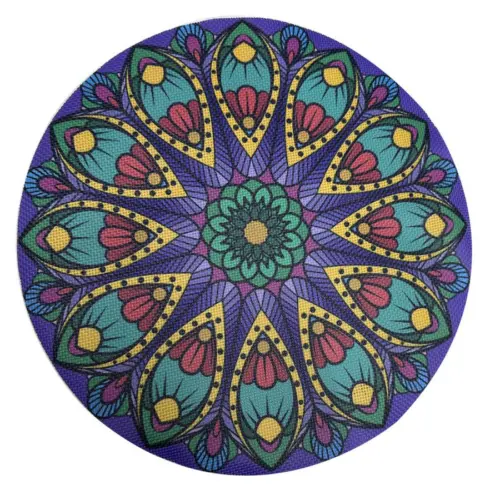 Mantel individual de plastico diseño mandalas amarillos de 38cm38x0.1×0.1cm