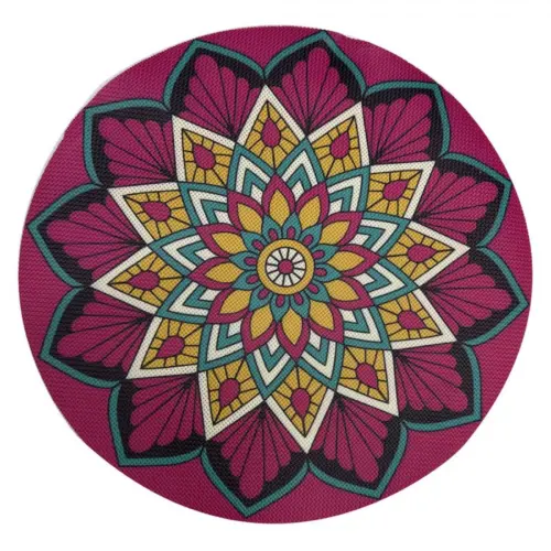 Mantel individual plastico diseño mandalas rosas de 38cm38x0.1×0.1cm
