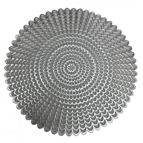 Mantel individual de plastico plateado diseño ondas de 38cm38x0.1×0.1cm