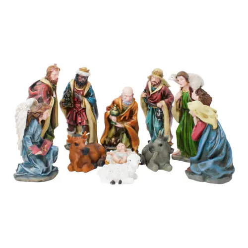 Nacimiento de resina 11 piezas  de 31cm