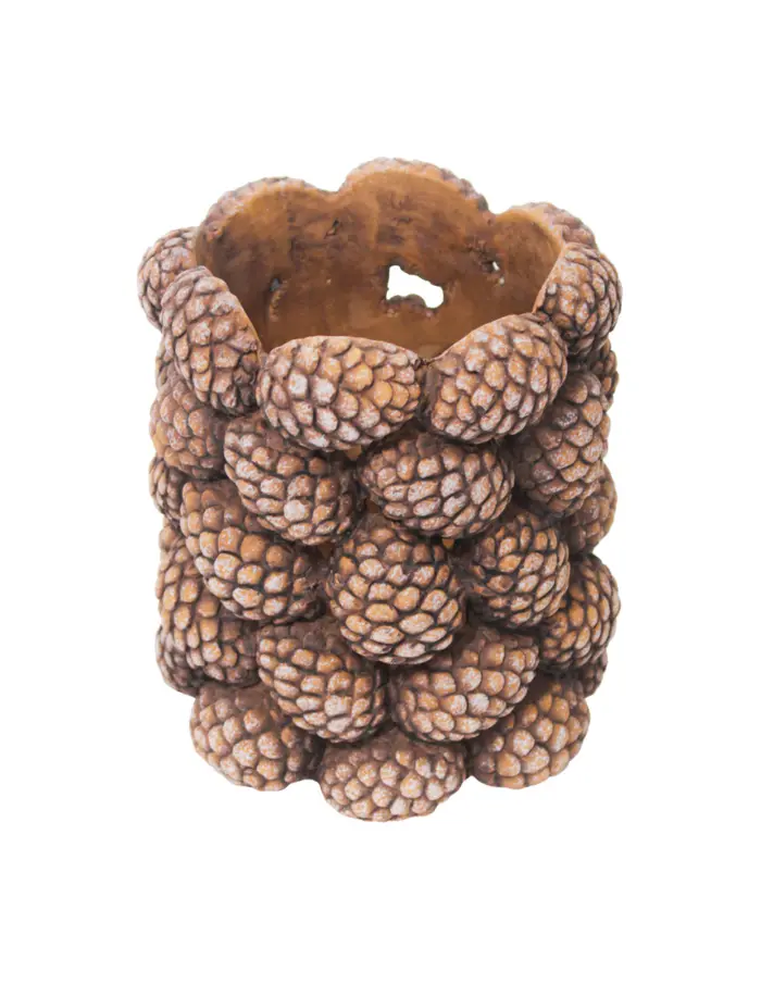 Maceta de cemento diseño bellotas de 14X14X15.5cm - Image 2