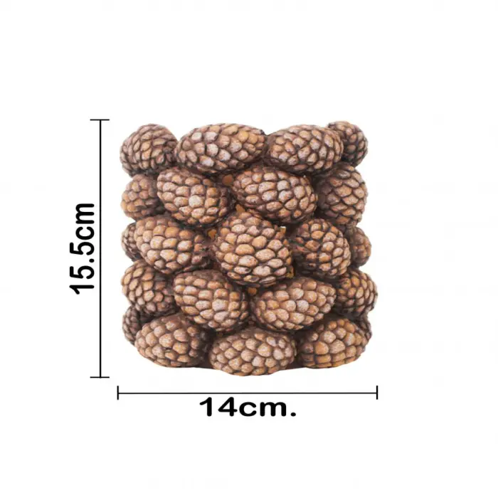 Maceta de cemento diseño bellotas de 14X14X15.5cm - Image 4