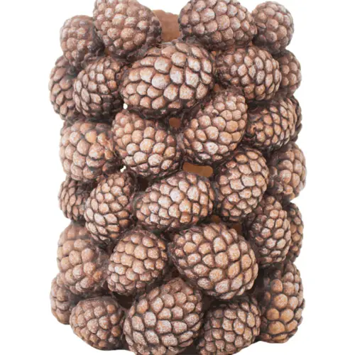 Maceta de cemento diseño bellotas de 17.5X17.5X21.5cm