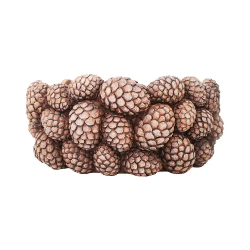 Maceta de cemento diseño bellotas de 24X24X10.5cm
