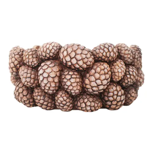 Maceta de cemento diseño bellotas de 27.5X27.5X11.5cm