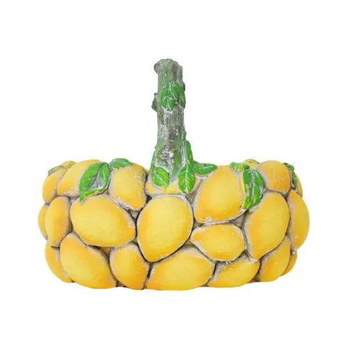 Canasta de cemento diseño limones de 26.5×17.5x21cm