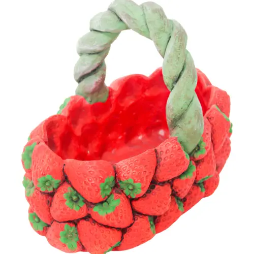 Canasta de cemento con fresa de 23x14x19cm