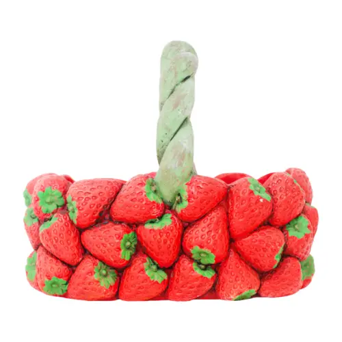 Canasta de cemento con fresa de 23x14x19cm
