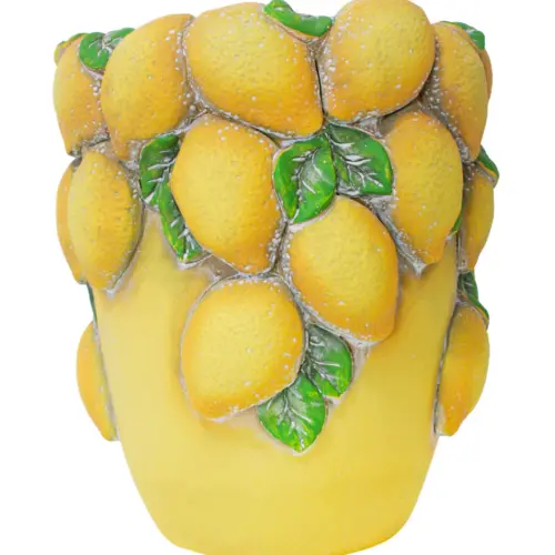 Maceta de cemento diseño limones de 20x20x23cm