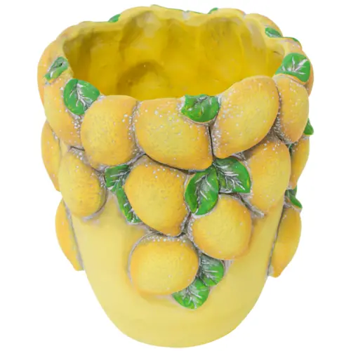 Maceta de cemento diseño limones de 20x20x23cm