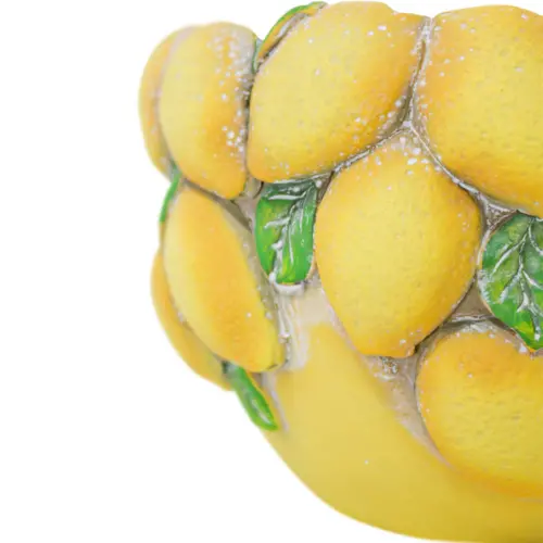 Maceta de cemento diseño limones de 16.5×16.5×10.5cm