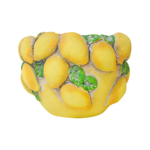 Maceta de cemento diseño limones de 18.5×18.5x12cm