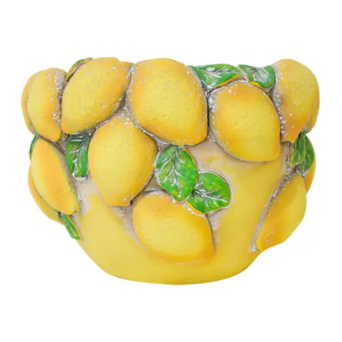 Maceta de cemento diseño limones de 22x22x15.5cm