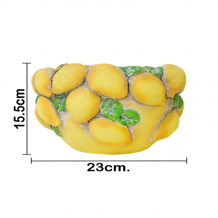 Maceta de cemento diseño limones de 22x22x15.5cm - Image 4