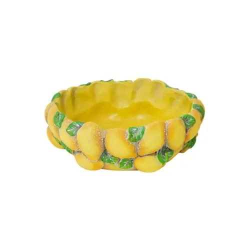 Maceta de cemento diseño limones de 22x22x8.5cm