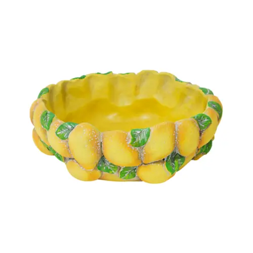 Maceta de cemento diseño limones de 27.5×27.5×9.5cm