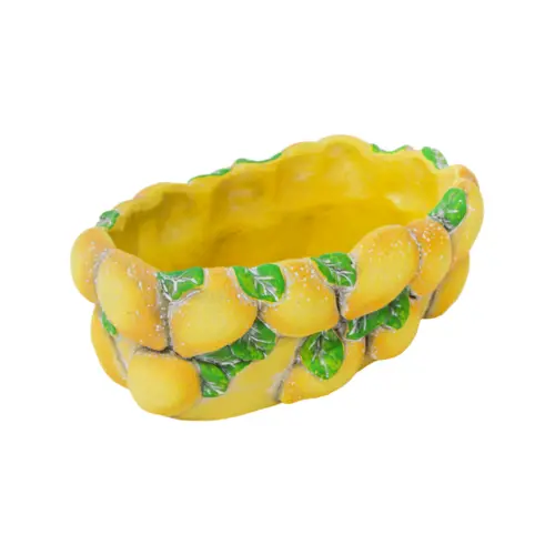 Maceta de cemento diseño limones de 22×13.5×9.5cm
