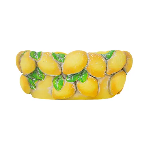 Maceta de cemento diseño limones de 22×13.5×9.5cm