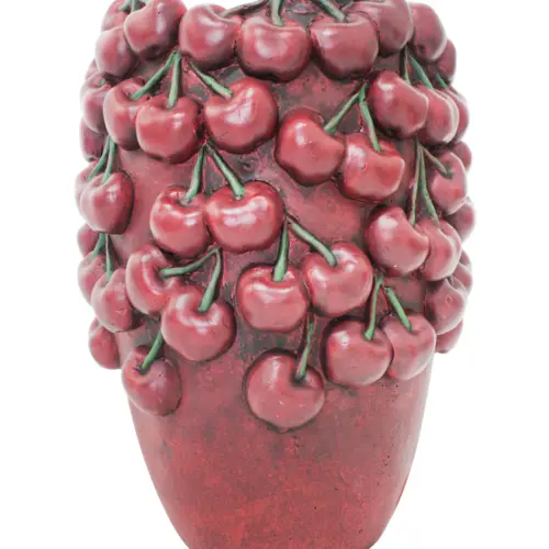 Maceta de cemento diseño cereza de 18.5×18.5×25.5cm