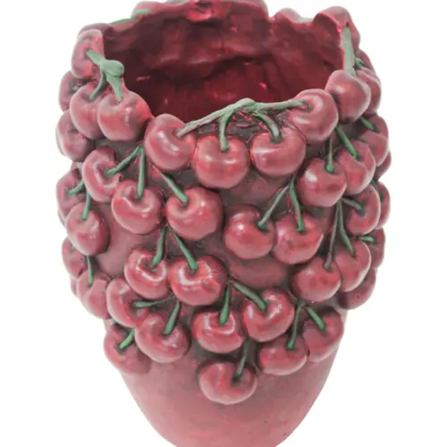 Maceta de cemento diseño cereza de 18.5×18.5×25.5cm
