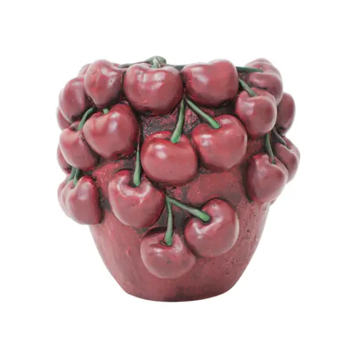 Maceta de cemento diseño cereza de 15x15x15cm