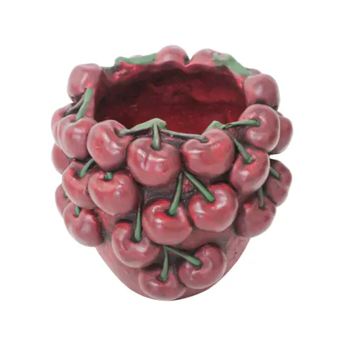 Maceta de cemento diseño cereza de 15x15x15cm