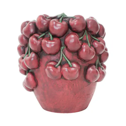 Maceta de cemento diseño cereza de 18x18x18cm
