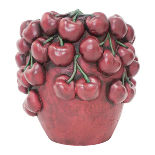 Florero de cemento diseño cereza de 21x21x21cm
