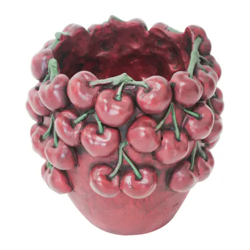Florero de cemento diseño cereza de 21x21x21cm