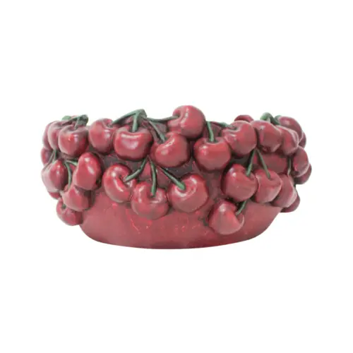 Maceta de cemento diseño cereza de 22x22x9.5cm