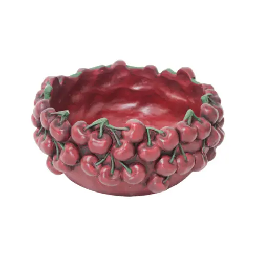 Maceta de cemento diseño cereza de 22x22x9.5cm
