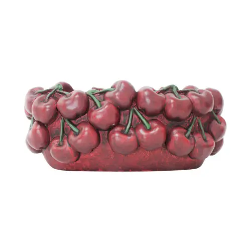 Maceta de cemento diseño cereza de 21.5x13x9cm