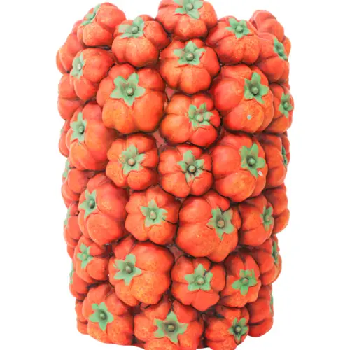 Maceta de cemento diseño calabaza de 18x18x25cm