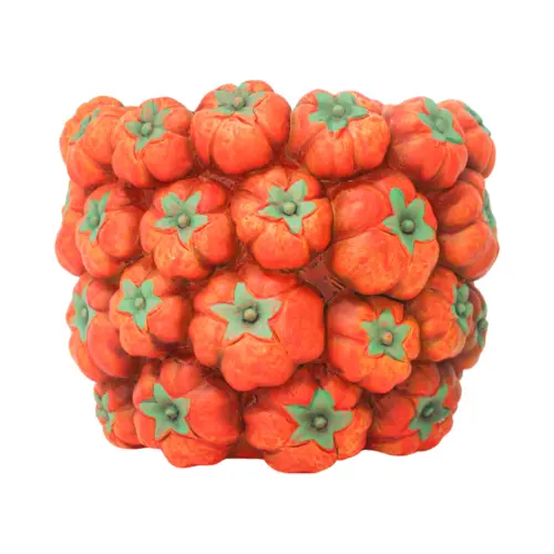 Maceta de cemento diseño calabaza de 23x23x19cm
