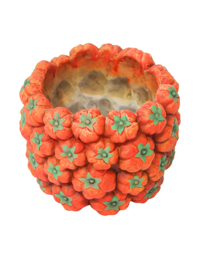 Maceta de cemento diseño calabaza de 23x23x19cm - Image 2