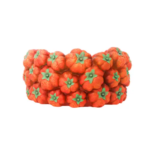 Maceta de cemento diseño calabaza de 20x20x10cm