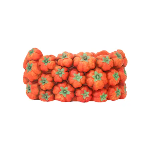 Maceta de cemento diseño calabaza de 19.5x12x9.5cm