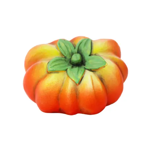 Maceta de cemento diseño calabaza de 15.5x13x11cm