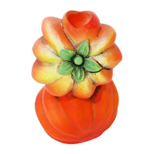 Candelabro de cemento diseño calabaza de 8.5×7.5x14cm