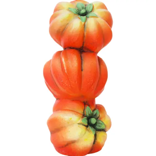Candelabro de cemento diseño calabaza de 9x9x26cm