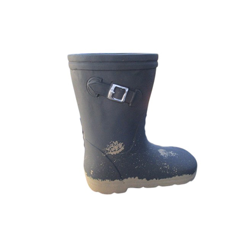 Maceta de cemento diseño bota verde de 29x14x30cm