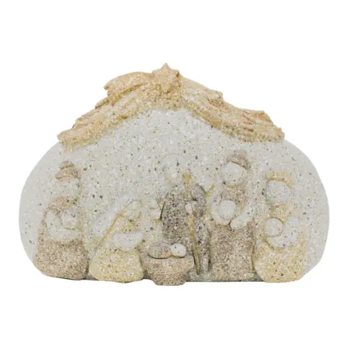 Nacimiento diseño roca de poliresina de 15.5x6x10.5cm