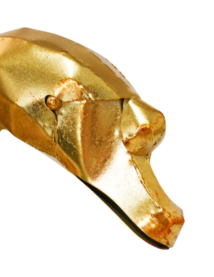 Pato de metal dorado de 34.93x65.41x53.98cm - Image 2