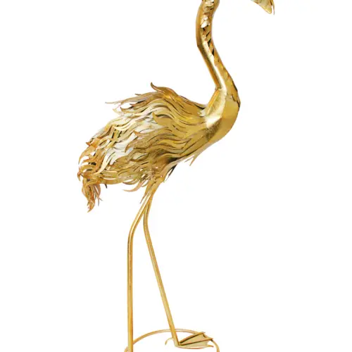 Flamenco de metal dorado de 25.08×51.44×91.44cm