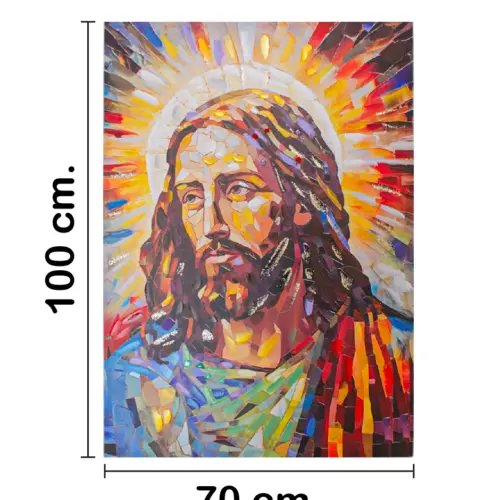 Cuadro con rostro de Cristo de 70x100x3cm