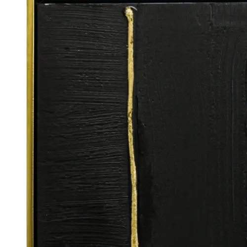 Cuadro abstracto con recyangulos negros de 62x82x4.5cm
